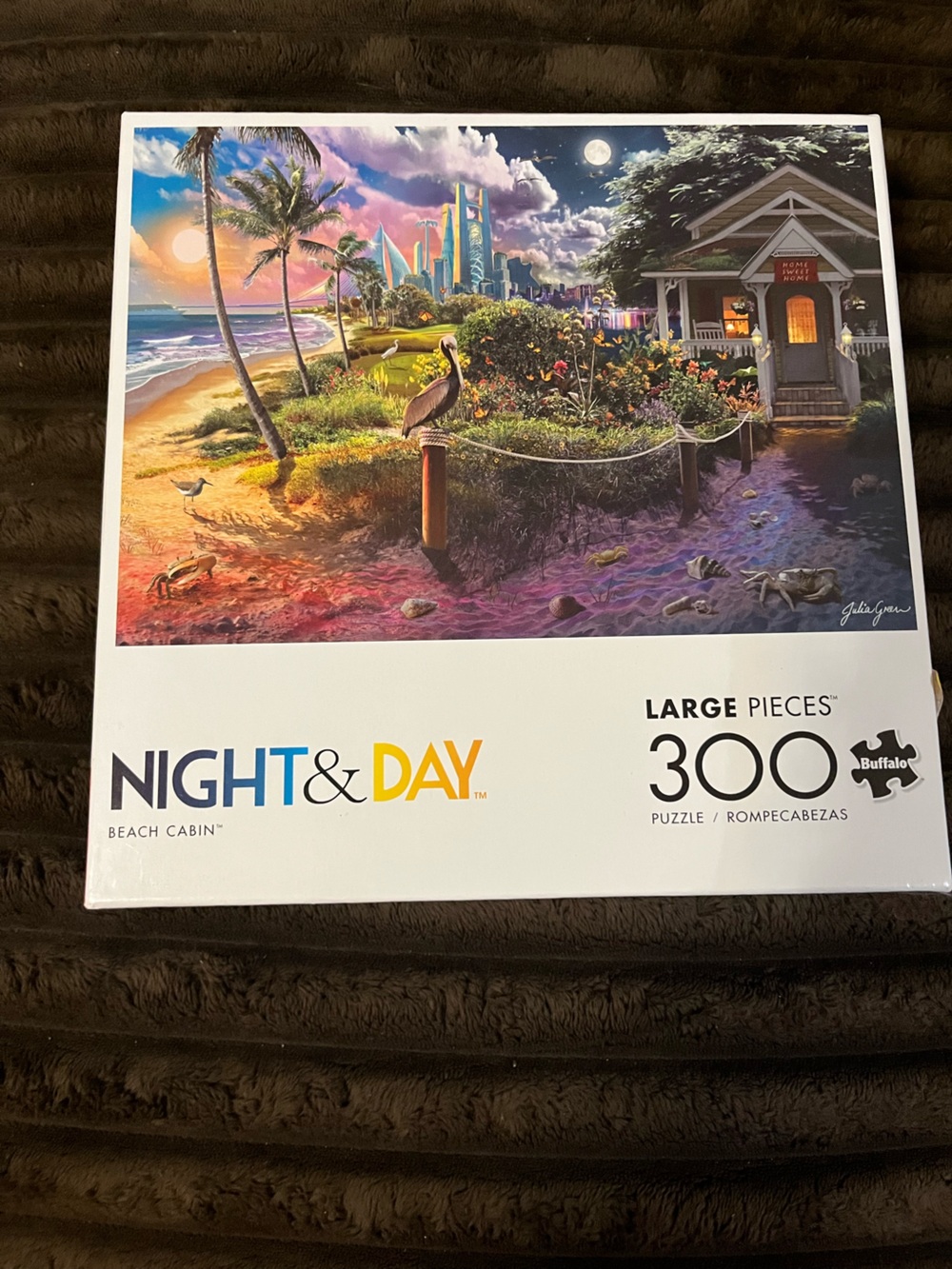 Night & Day Beach Cabin 300-Piece Puzzle - Multicolor